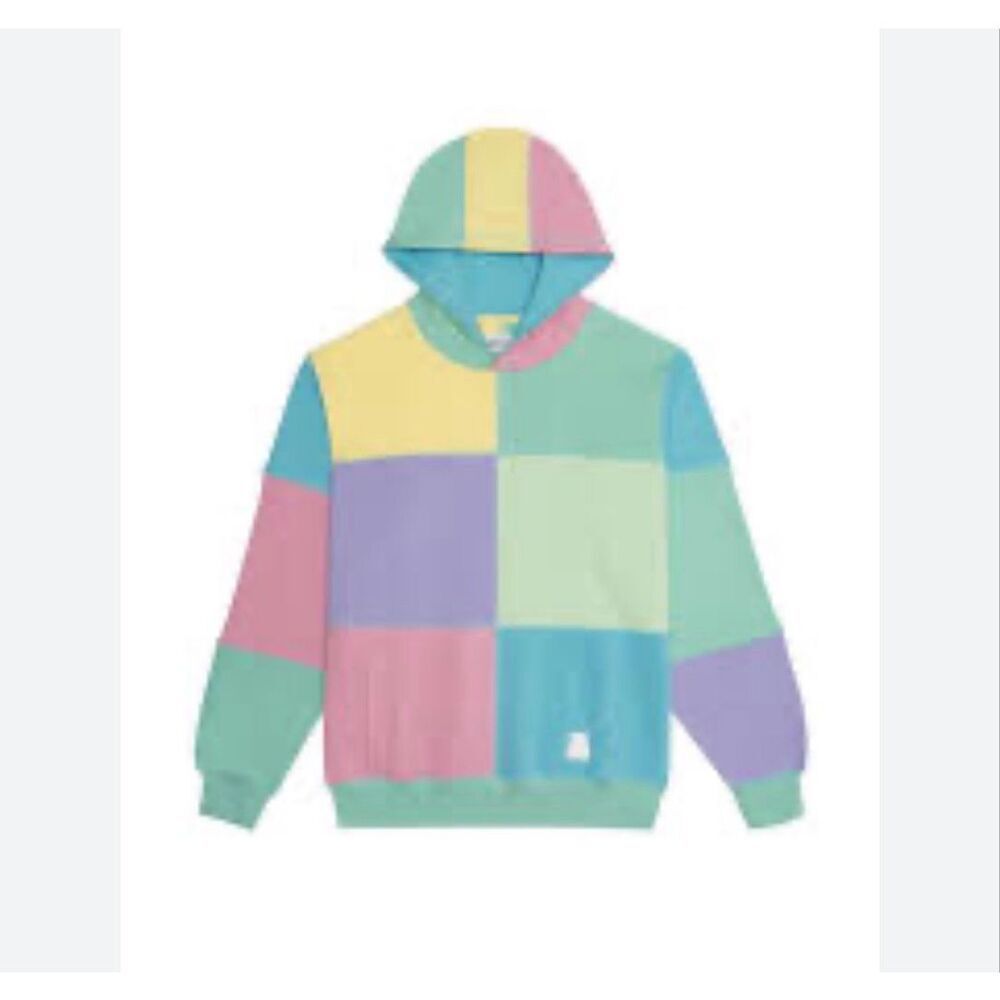 Teddy Fresh pastel color-block Hoodie unisex size small
